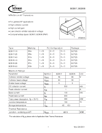 Datasheet BC817-40 производства Infineon