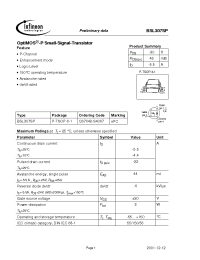 Datasheet BSL307SP производства Infineon