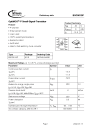 Datasheet BSO301SP производства Infineon