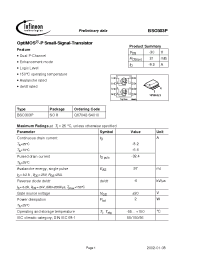 Datasheet BSO303P производства Infineon