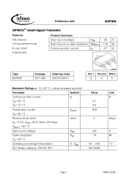 Datasheet BSP308 производства Infineon
