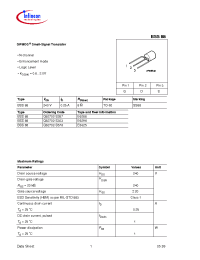 Datasheet BSS88E6325 производства Infineon