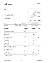 Datasheet BUP212 производства Infineon
