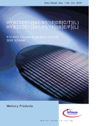Datasheet HYB25D512160CF-6 manufacturer Infineon