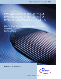 Datasheet HYS64T128021GDL производства Infineon