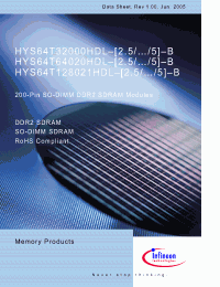 Datasheet HYS64T128021HDL-2.5-B производства Infineon