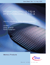 Datasheet HYS64T256020EU-3.7-B производства Infineon