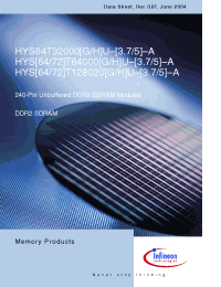 Datasheet HYS64T32000GU-37-A производства Infineon