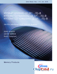 Datasheet HYS64T64000HU-2.5-B производства Infineon