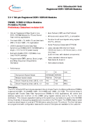 Datasheet HYS72D128021GR-8-B производства Infineon