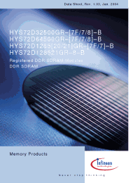 Datasheet HYS72D128521GR-7F-B производства Infineon