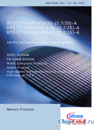 Datasheet HYS72T128020HFA-3.7-A производства Infineon