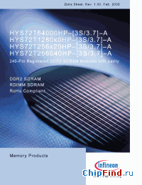 Datasheet HYS72T128020HP-3.7-A производства Infineon