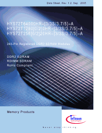 Datasheet HYS72T128020HR-3S-A производства Infineon