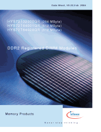 Datasheet HYS72T64020GR-5-A производства Infineon