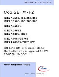 Datasheet ICE2A180Z производства Infineon