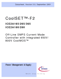 Datasheet ICE2A365 производства Infineon