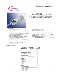 Datasheet V23870-A2112-A200 manufacturer Infineon