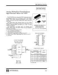 Datasheet IN74HC4052 manufacturer Интеграл