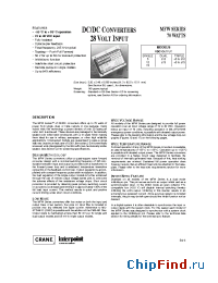 Datasheet MFW2815D производства Interpoint