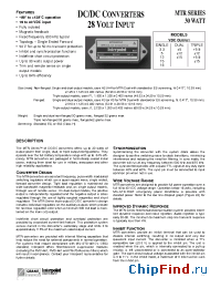 Datasheet MTR283R3S производства Interpoint