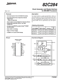 Datasheet 82C284-12 manufacturer Intersil