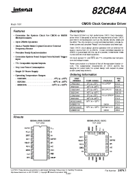 Datasheet 82C84A manufacturer Intersil