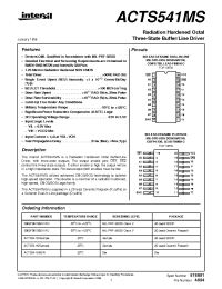 Datasheet ACTS541HMSR производства Intersil