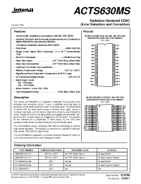 Datasheet ACTS630HMSR производства Intersil