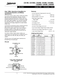 Datasheet CA0258E производства Intersil