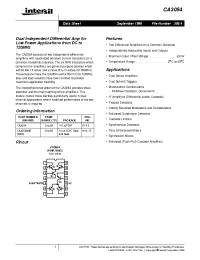 Datasheet CA3054 производства Intersil
