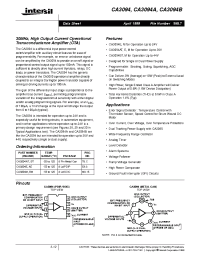 Datasheet CA3094AT производства Intersil