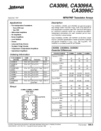 Datasheet CA3096AM производства Intersil