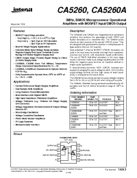 Datasheet CA5260AE производства Intersil