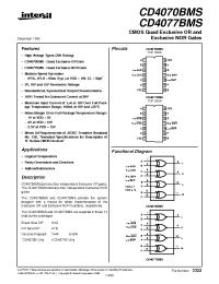 Datasheet CD4070BKMSR производства Intersil