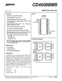 Datasheet CD4508BMS manufacturer Intersil