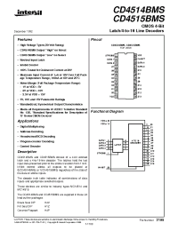 Datasheet CD4514BDMSR производства Intersil
