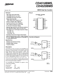 Datasheet CD4520BMS manufacturer Intersil