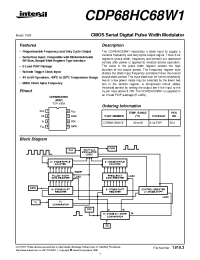 Datasheet CDP68HC68W1E производства Intersil