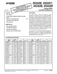 Datasheet DG526A производства Intersil