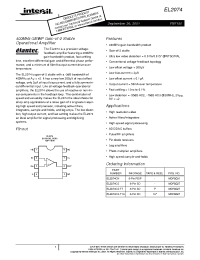 Datasheet EL2074CN manufacturer Intersil