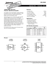 Datasheet HA2-2548-9 производства Intersil