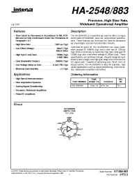 Datasheet HA-2548883 производства Intersil