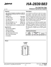 Datasheet HA-2839 производства Intersil