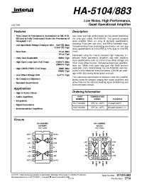 Datasheet HA-5104 производства Intersil
