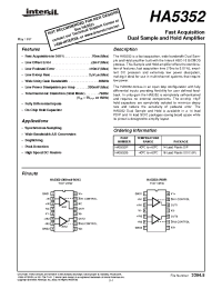 Datasheet HA5352 производства Intersil