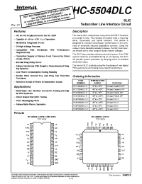 Datasheet HC-5504DLC производства Intersil
