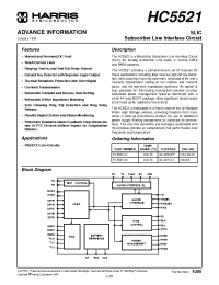 Datasheet HC5521CQ производства Intersil