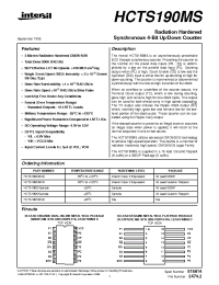 Datasheet HCTS190D производства Intersil