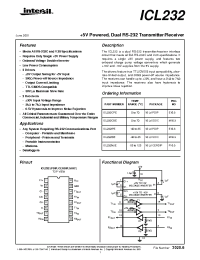 Datasheet ICL232CPE производства Intersil